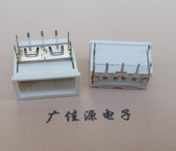 福建USB接口2.0连接器.3p端子加护套防尘母座