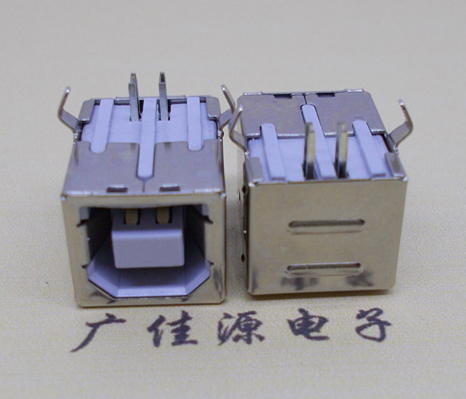 福建USB BF90度母座 打印机接口 卧式插板DIP白胶