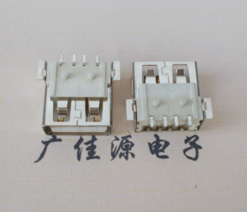 福建USB AF方形脚 贴片母座 1.0/1.2柱子直边接口