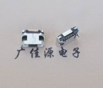 福建迈克小型 USB连接器 平口5p插座 有柱带焊盘