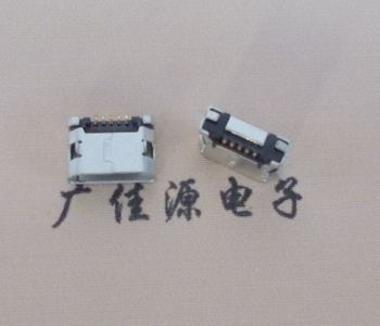 福建MICRO USB接口 90度卧式母座 插板有柱直边