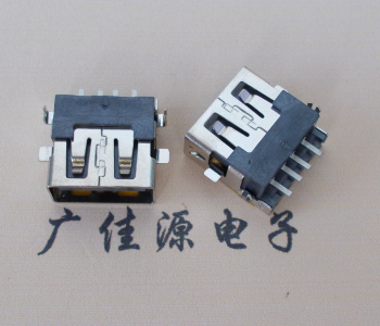 福建 USB母座 贴片沉板3.5/4.9 直口/卷口铜壳/铁壳