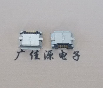 福建MICRO USB 5Pin母座 贴板封装接口 卷边镀雾锡