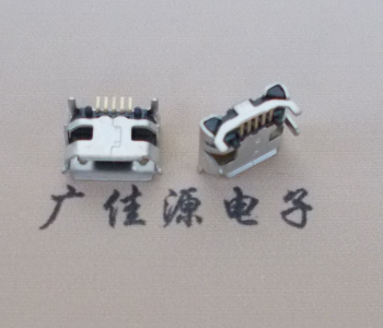 福建Micro USB母座牛角间距7.2x6.6mm加长端子定位柱