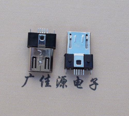 福建MICRO USB 5P公头B型SMT贴板带柱