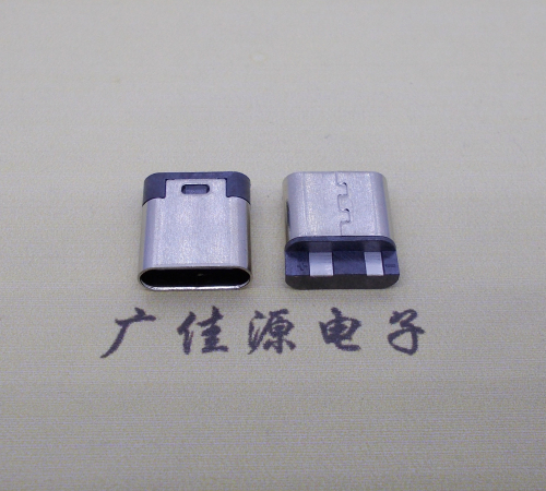 福建电源椭圆形USB接口.type c2p焊线母座.充电尾部2点焊接详解