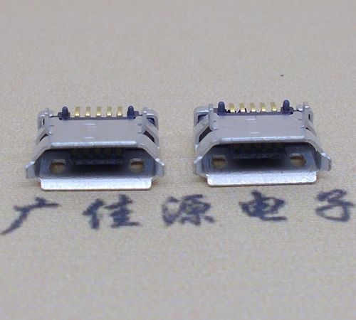 福建高品质Micro USB 5P B型口母座,5.9间距前插/后贴端SMT