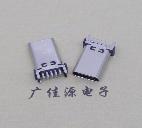 福建立式type c10p母座端子插板可过大电流充电和数据传输，高度H=13.10、13.70、15.0mm