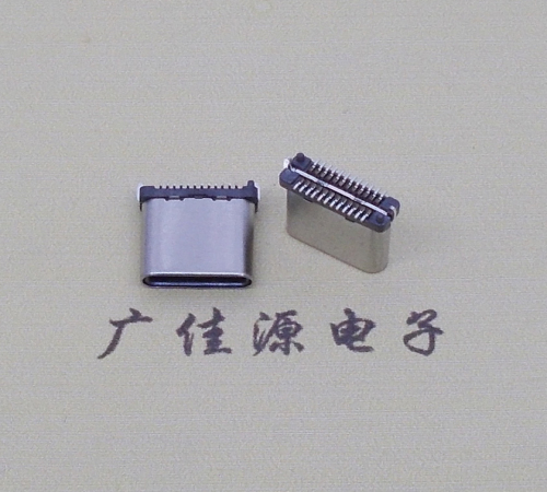 福建USB TYPE-C接口短体24P公头立式贴板高度H=8.0mm 高速数据传输快充电款