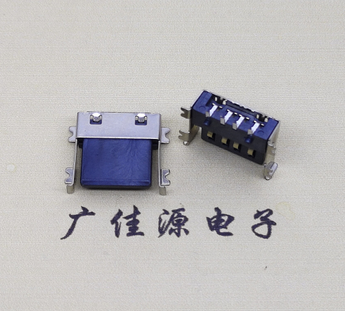 福建薄胶芯母座 USB2.0卧式贴板A母10.0短体尺寸